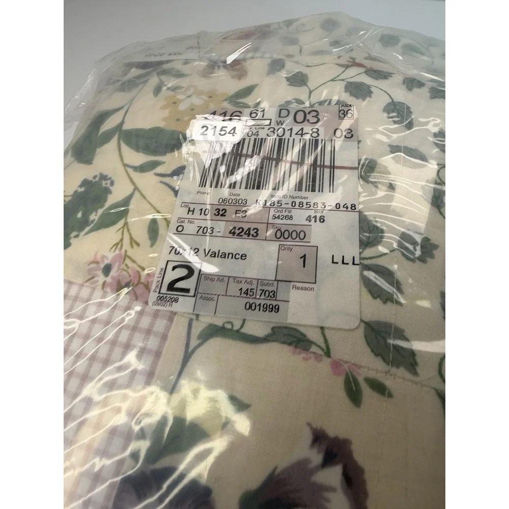 Jc Penney Valance 70x12 Standard Sham Set Quilted Matching Floral Pink Vintage